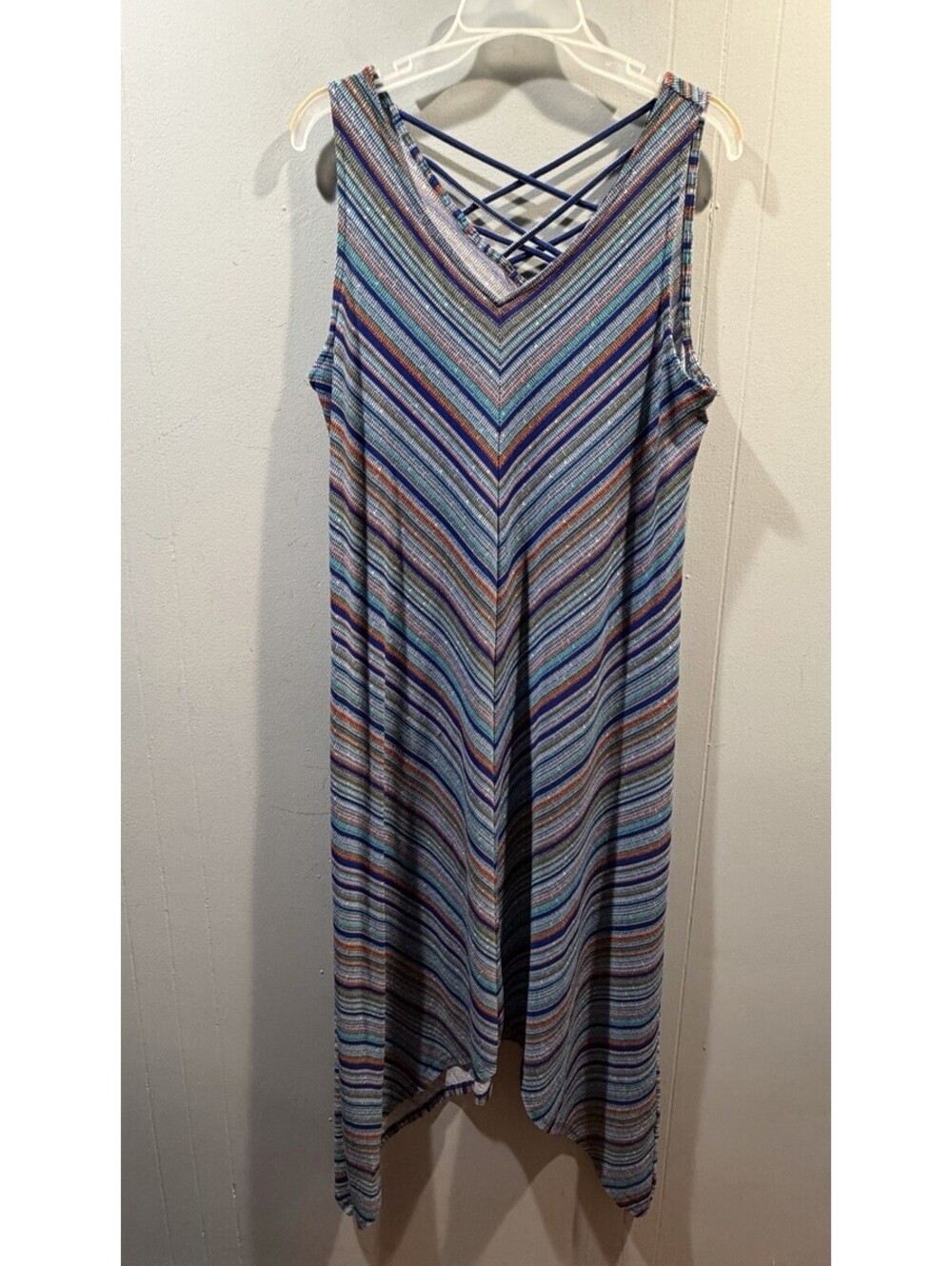 Womens Apt.9 Long Dress Sleeveless Size Large Multicolor